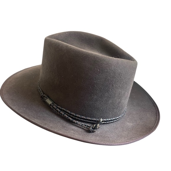 Akubra Snowy River Chocolate Brown Hat, Australian, Outback, Western, sz 6 7/8” - Picture 7 of 11